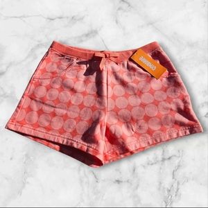 Polka Dot High Waist Pink Orange Beach Shorts